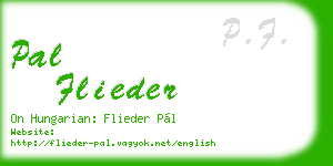 pal flieder business card